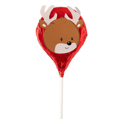 Co-op Solid Milk Chocolate Lollipop wrapped in foil 24g