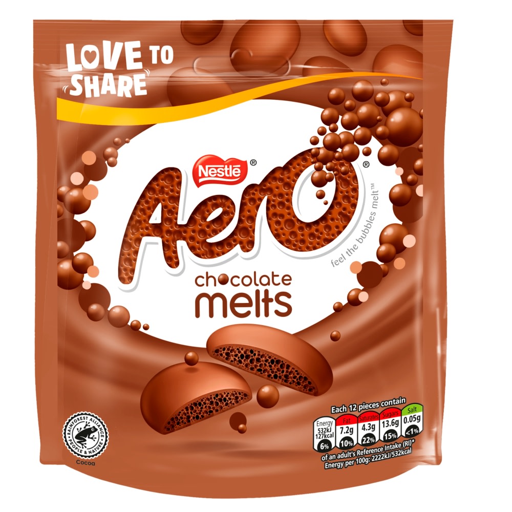 Nestlé Aero Chocolate Melts Sharing Bag 92g