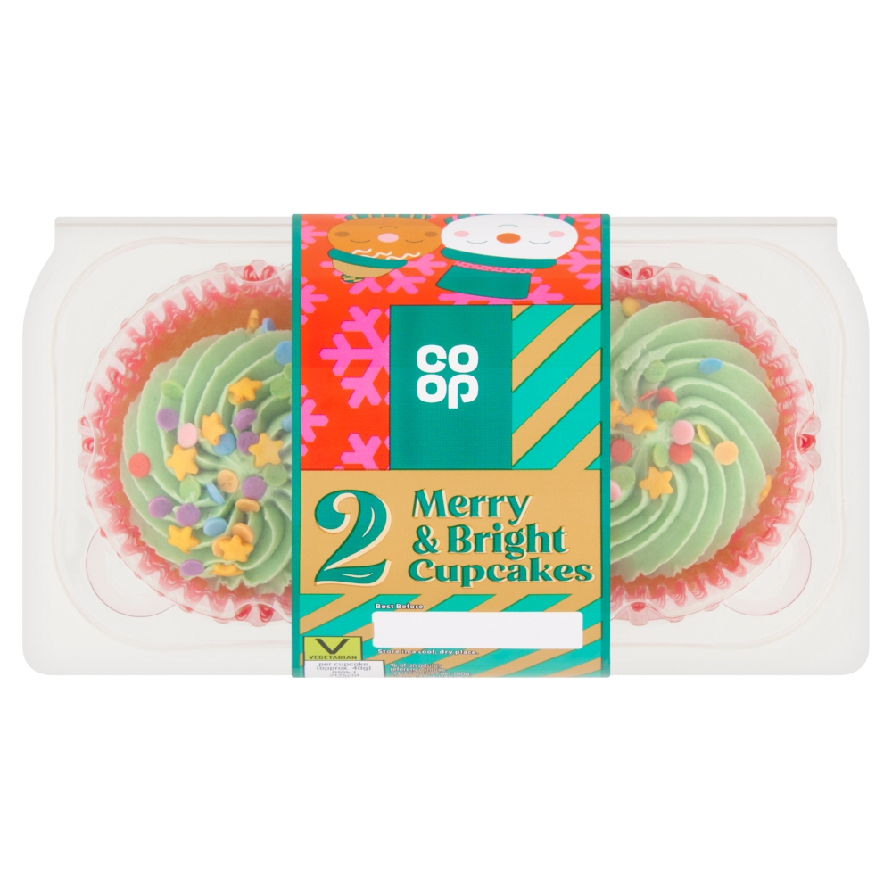 Co-op Christmas Cupcakes 2s