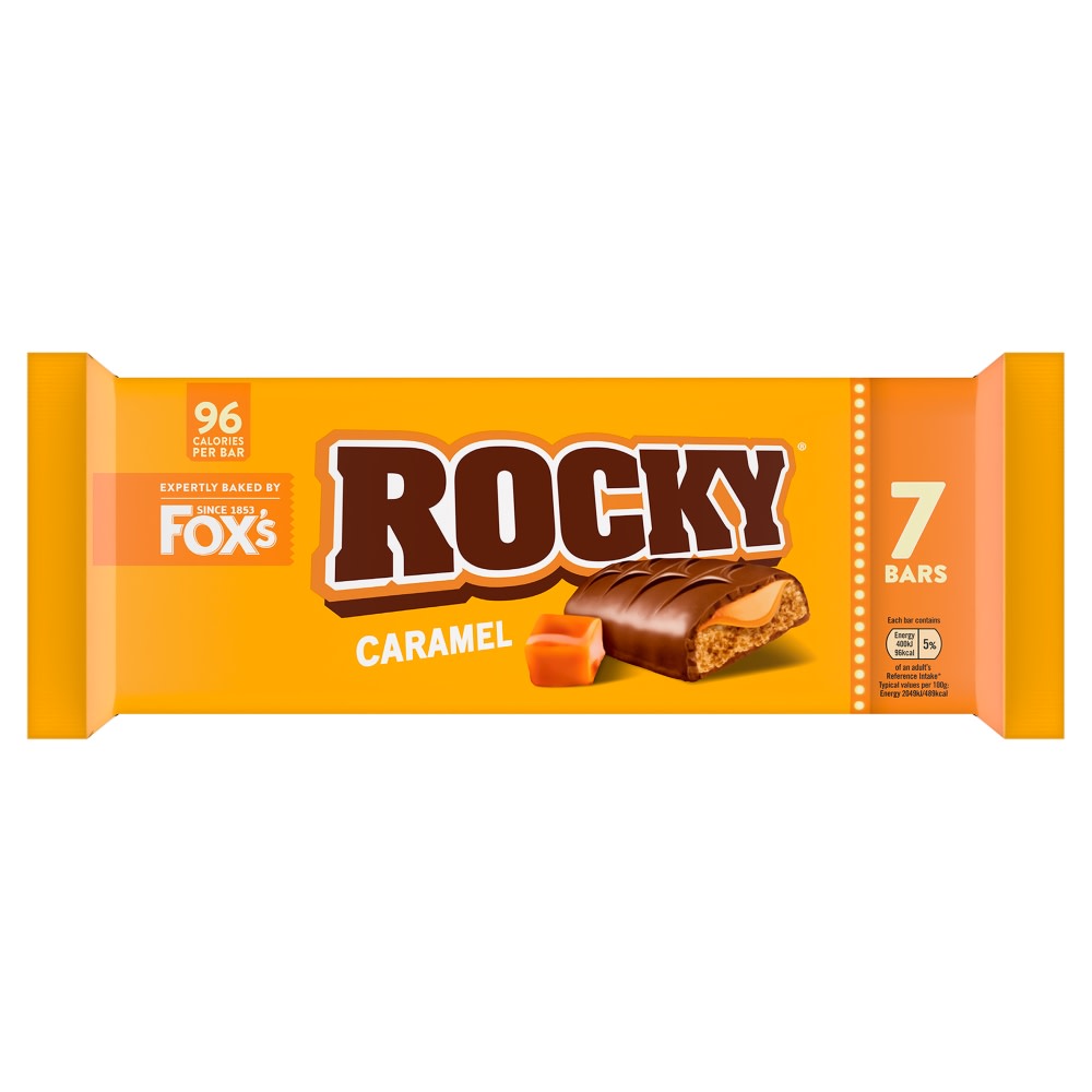 Fox's Biscuits Rocky Caramel Biscuit Bars 7 Bars Multipack 136.5