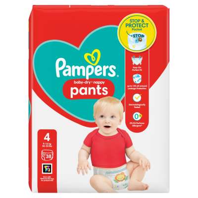 Pampers Baby Dry Pants S4 Nappies Essential Pack 38pk