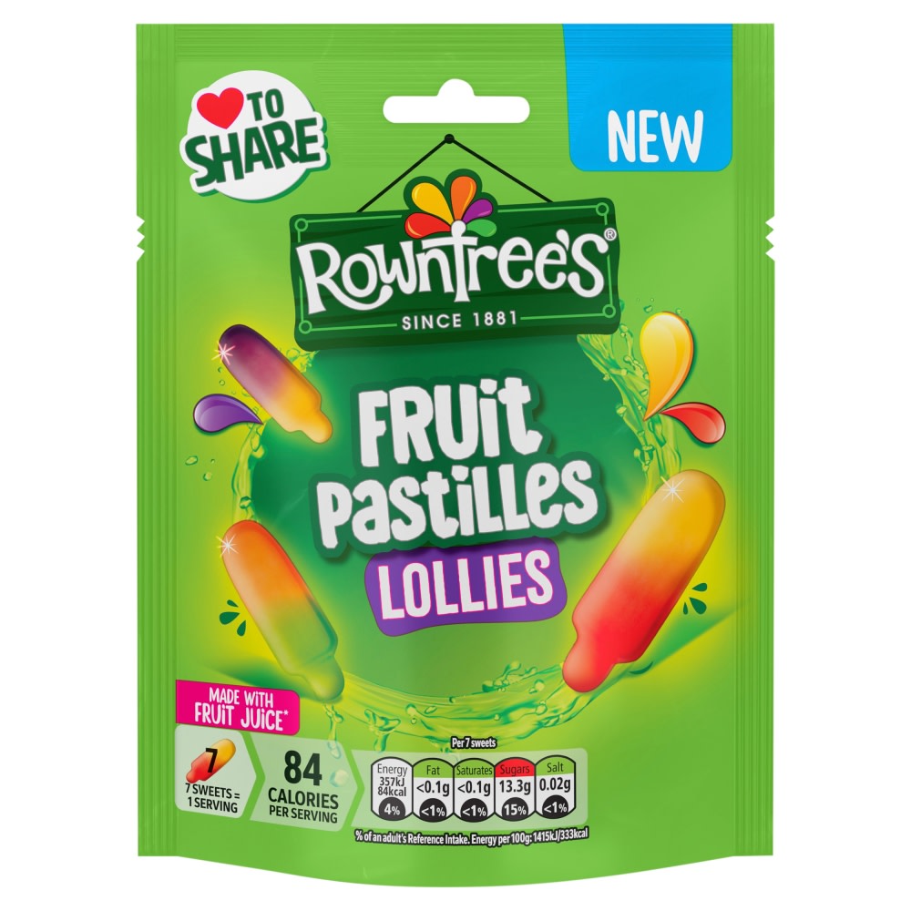 ROWNTREES Fruit Pastilles Lollies 130g