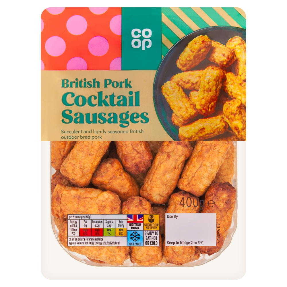 Co-op Pork Cocktail Sausages 400g 