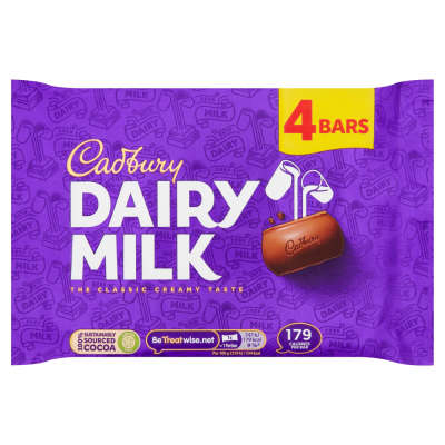Cadbury Dairy Milk 4 Pack 134g