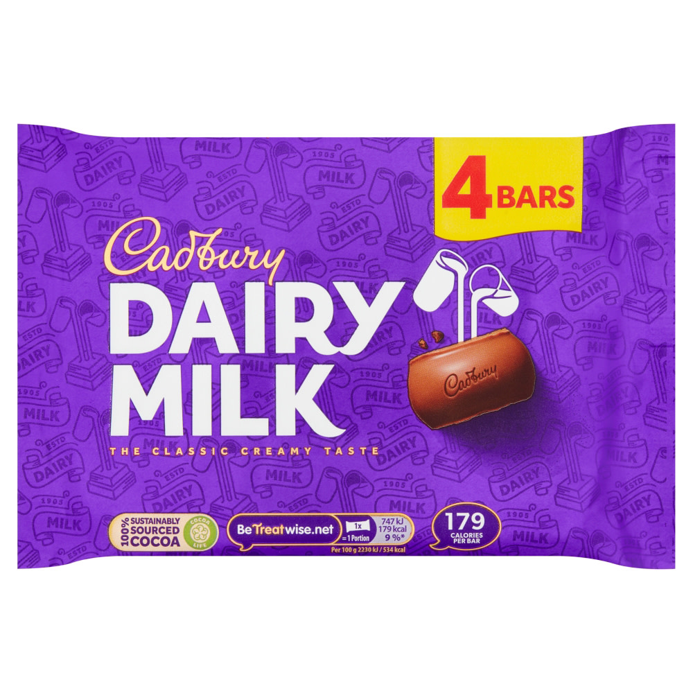 Cadbury Dairy Milk 4x90ml