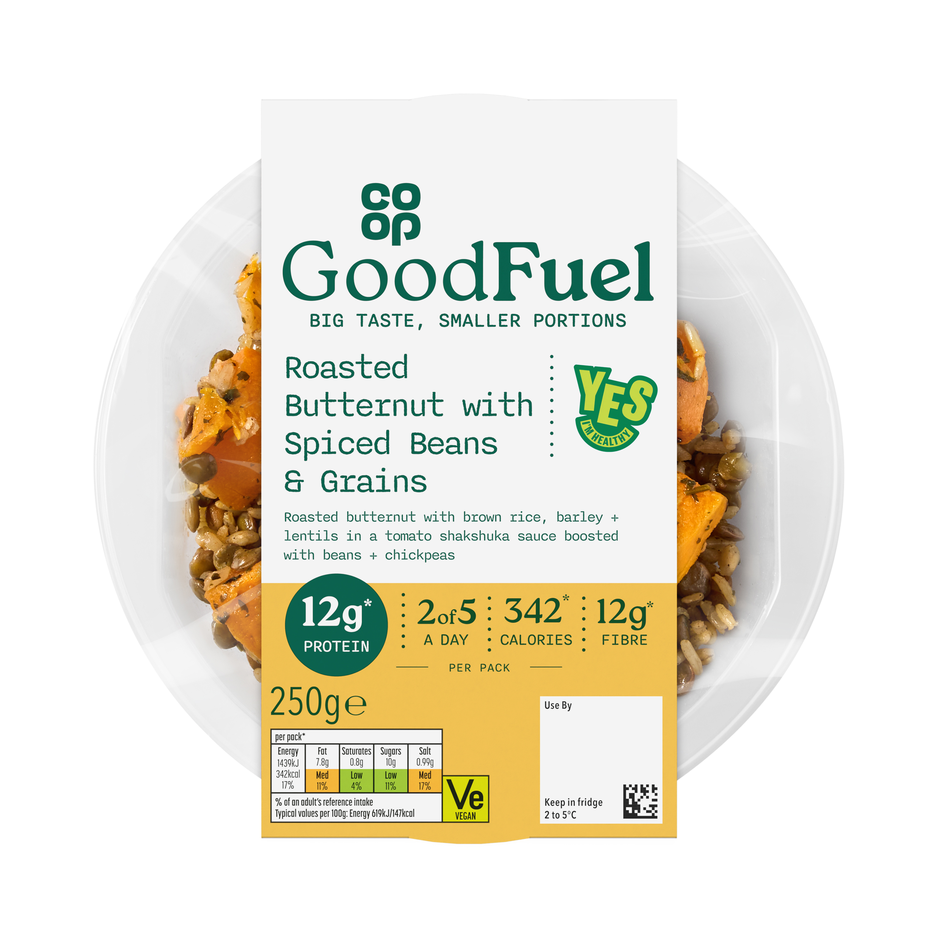Co-op Good Fuel Butternut Squash Beans & Grains 250g