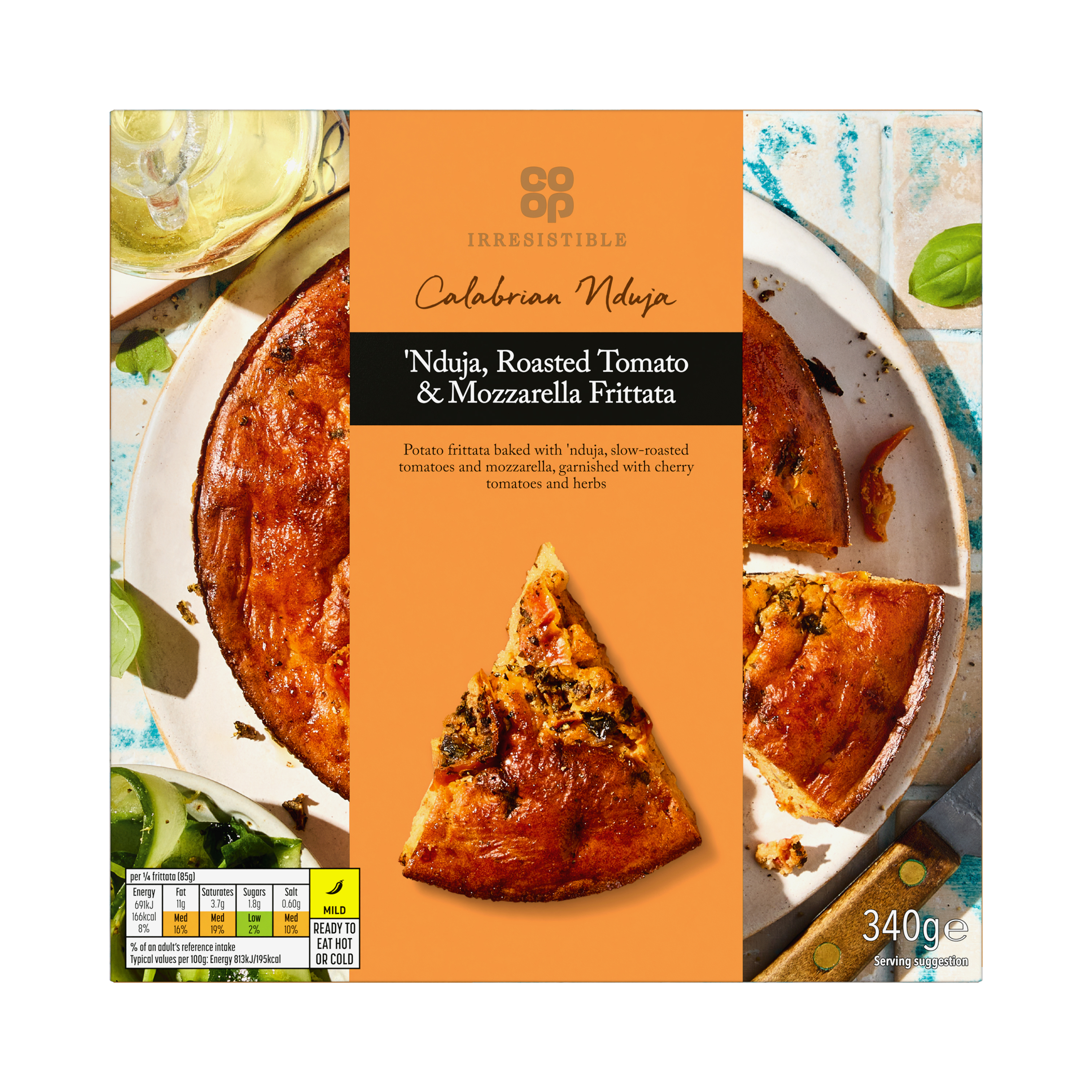 Co-op Irresistible Nduja Roast Tomato & Mozarella Frittata 340g