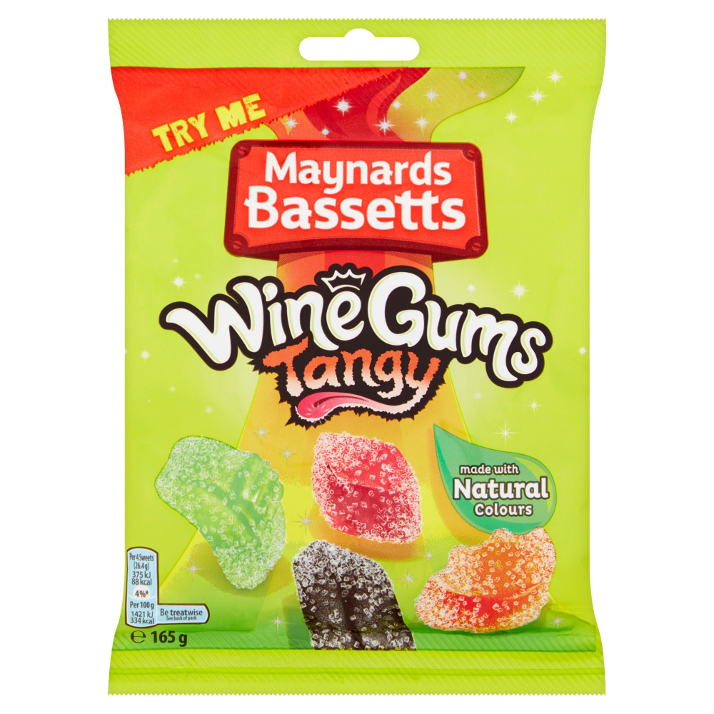 Maynards Bassetts Wine Gums Tangy Sweets Bag 165g Co Op