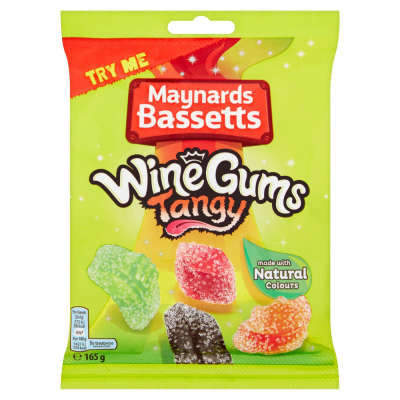 Maynards Bassetts Wine Gums Tangy Sweets Bag 165g