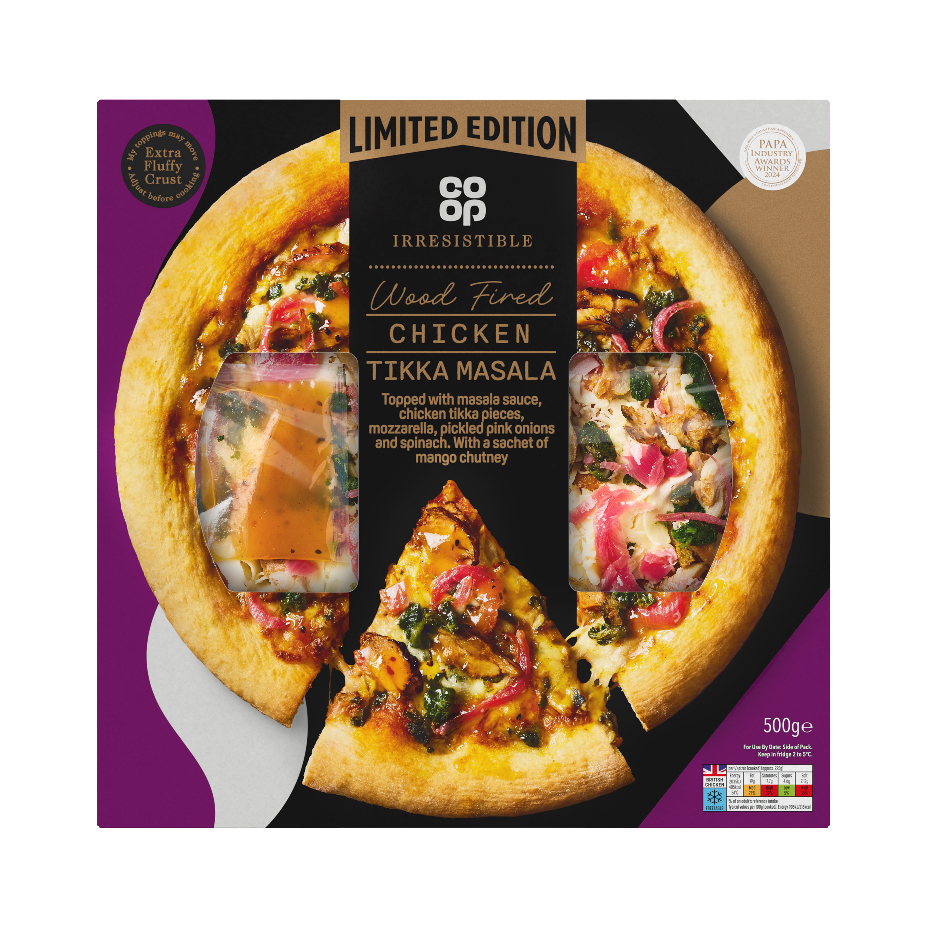 *New* Co-op Irresistible Chicken Masala Pizza 500g