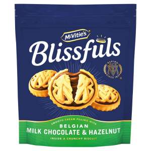 McVitie's Blissfuls Belgian Milk Chocolate & Hazelnut Biscuits 228g