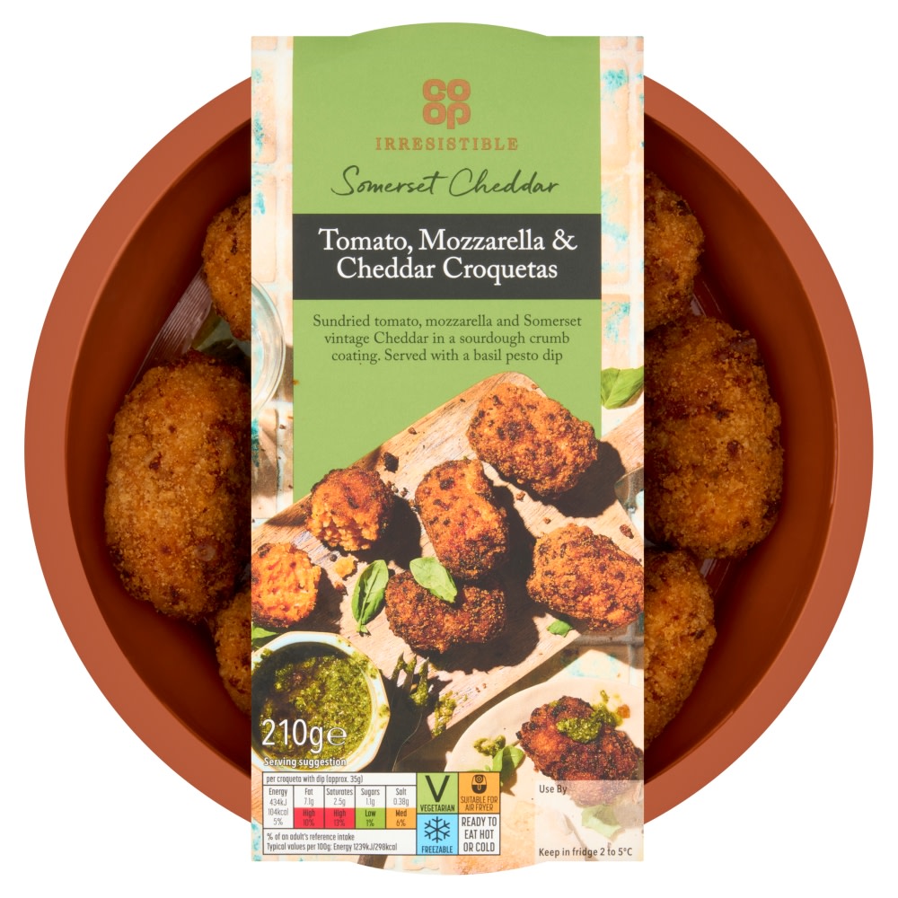 Co-op Irresistible Mozzarella & Tomato Croquettes 210g