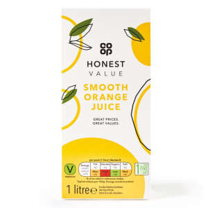 Co-op Honest Value Smooth Orange Juice 1 Ltr