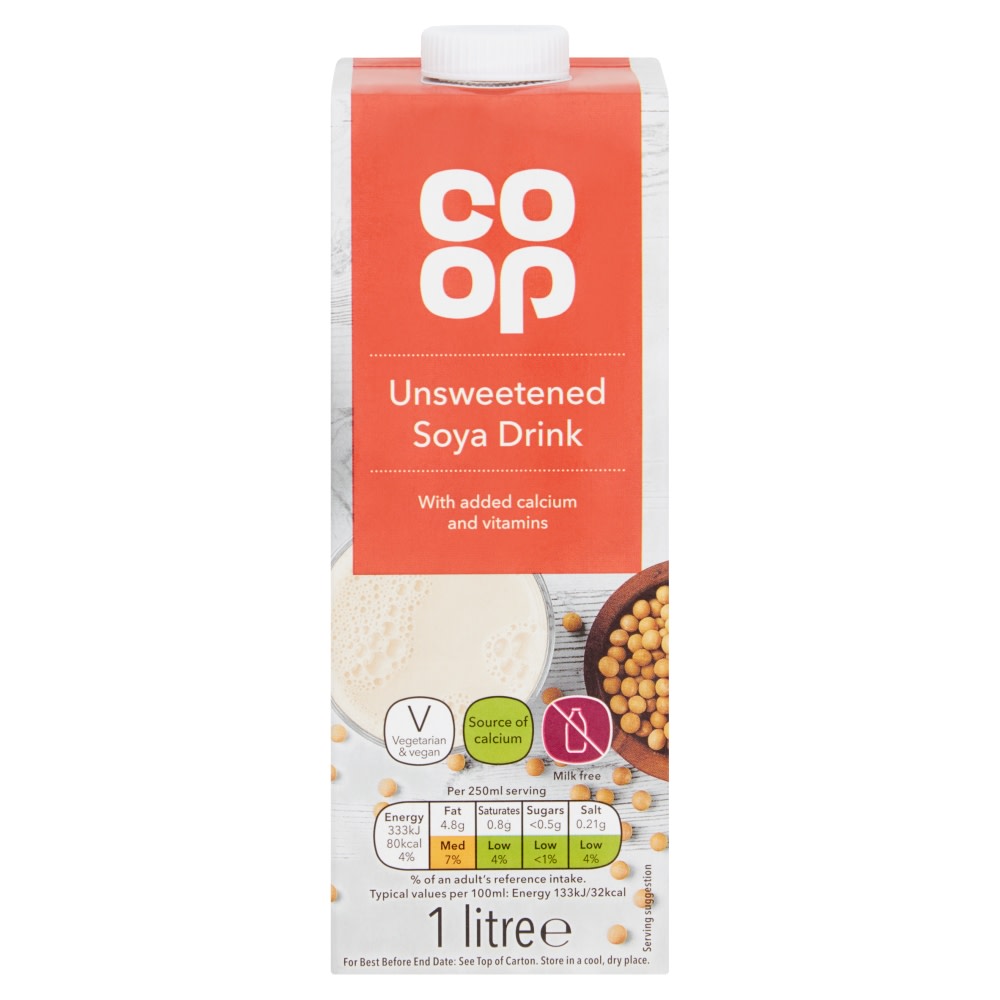 Co-op Soya Unsweetened 1Ltr