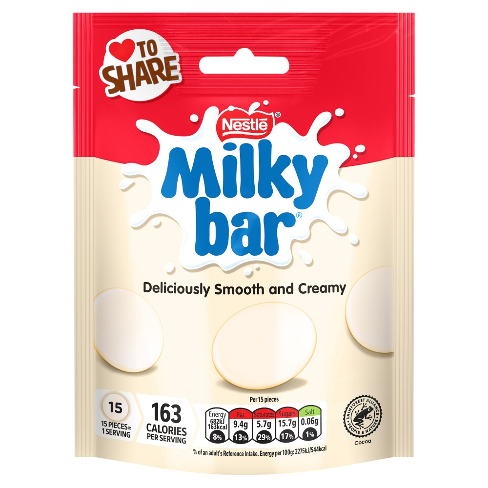 Nestlé Milkybar White Chocolate Giant Buttons Sharing Bag 94g