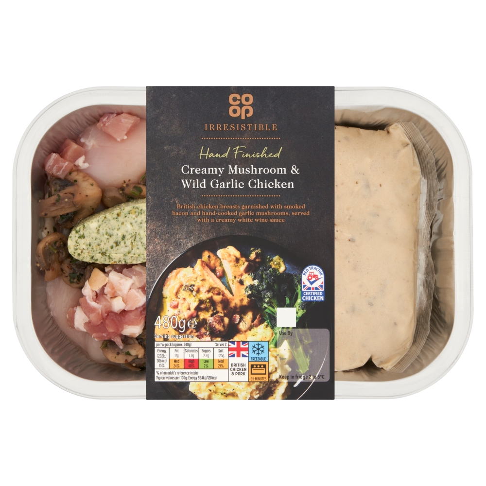 Co-op Irresistible Creamy Mushroom and Wild Garlic Chicken 480g