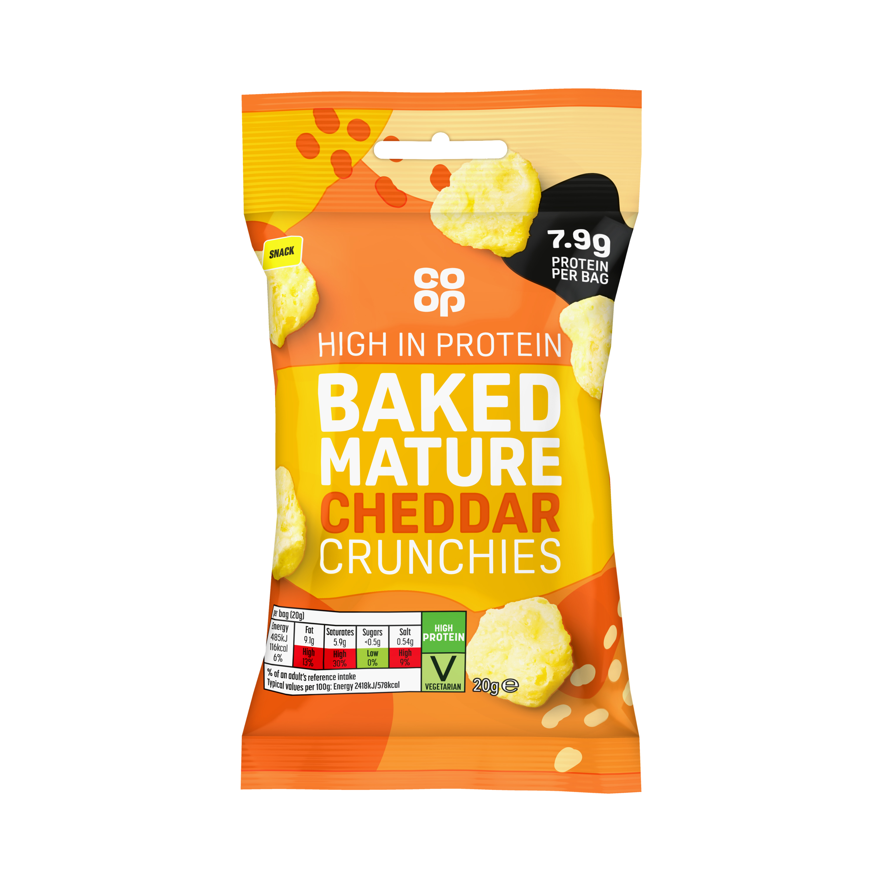 Co-op Baked Cheese Crunches Mature Cheddar 20g