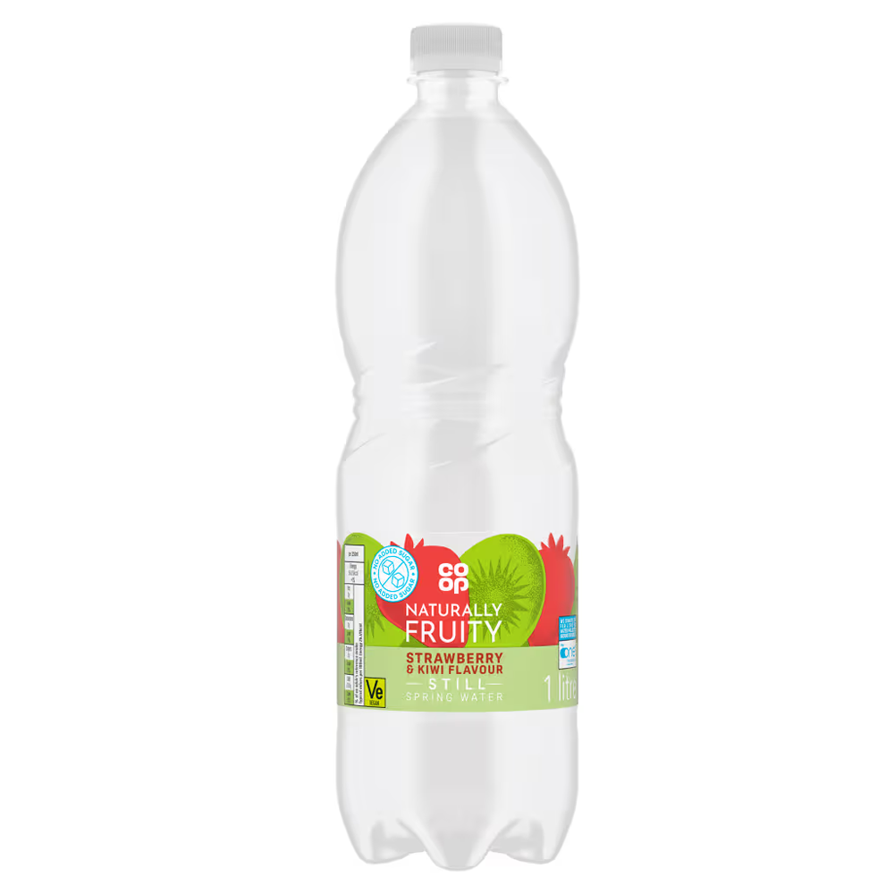 Co-op Still Strawberry & Kiwi Flavour Spring Water 1Ltr