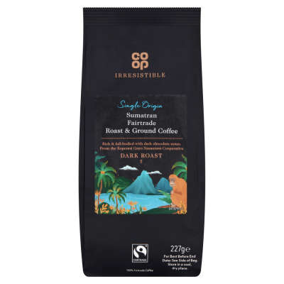 Co-op Irresistible Fairtrade Sumatran Ground Coffee 227g