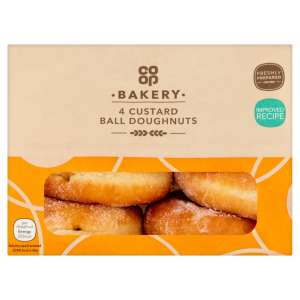 Co-op Bakery Coop Custard Ball Doughnuts 4 Pack