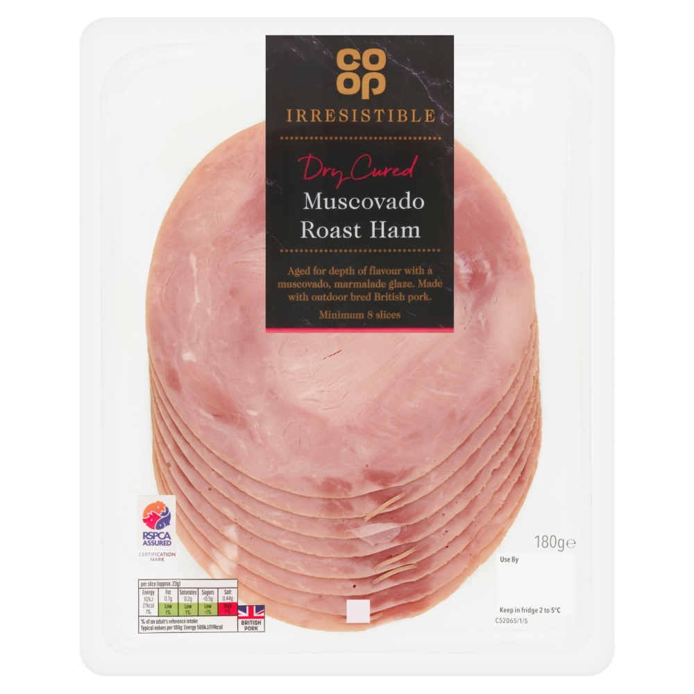 Co-op Irresistible Dry Cured Muscovado Roast Ham 180g