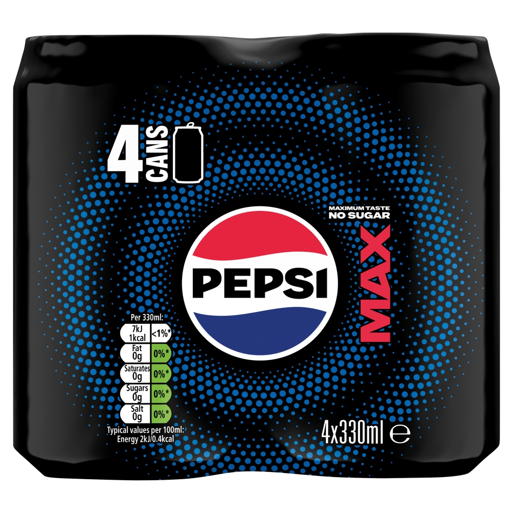 Pepsi Max 4 x 330ml - Co-op