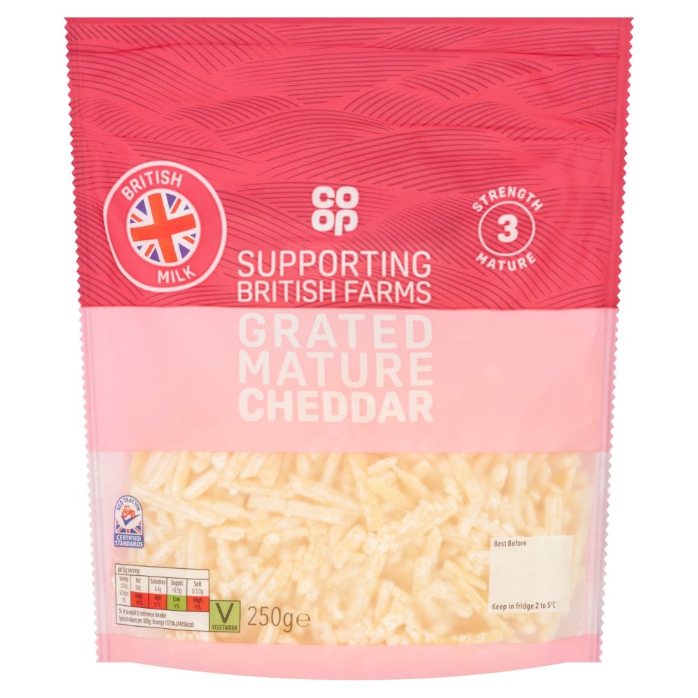 Co-op British Grated Mature Cheddar 250g
