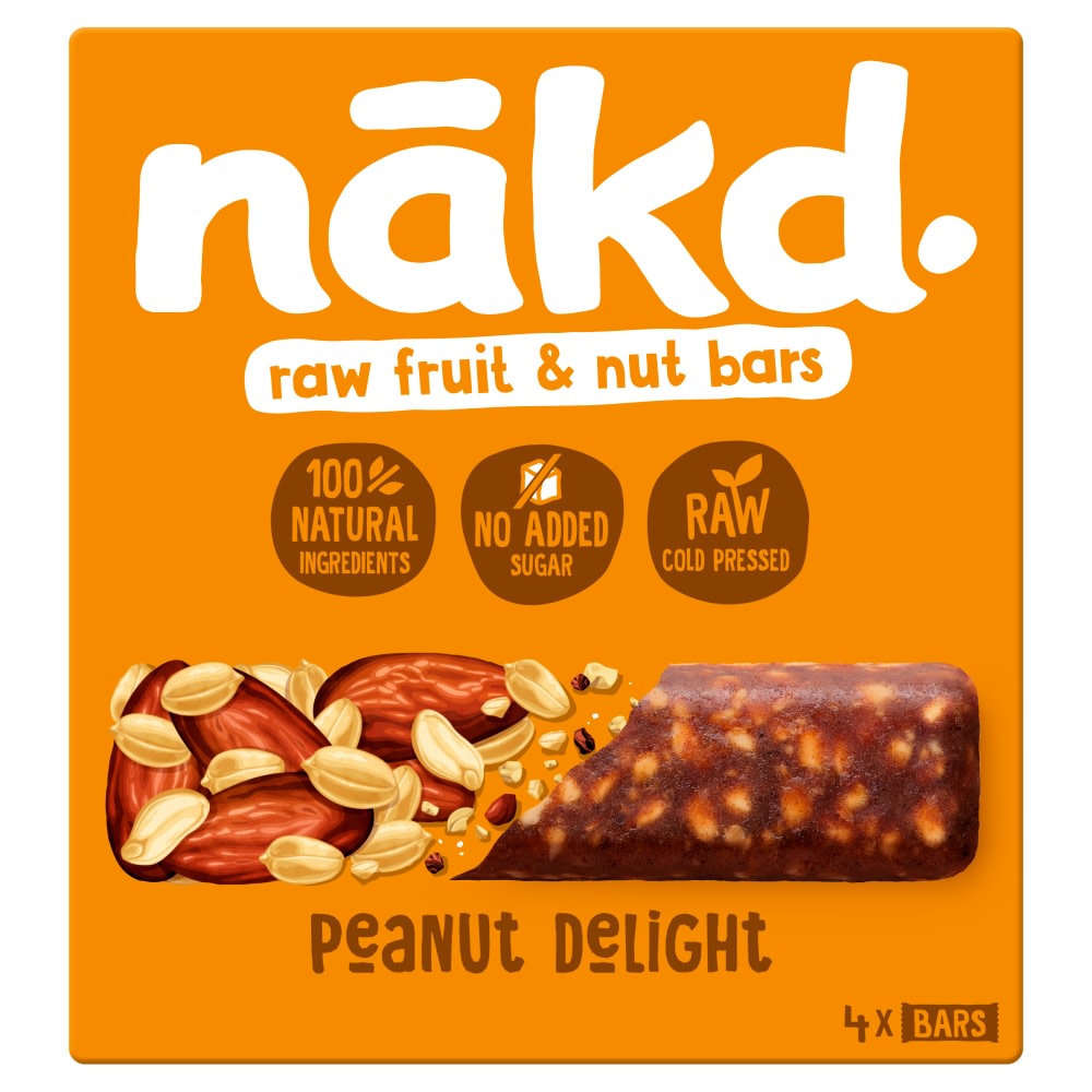 Nakd Peanut Delight Fruit & Nut Bars 4 x 35g