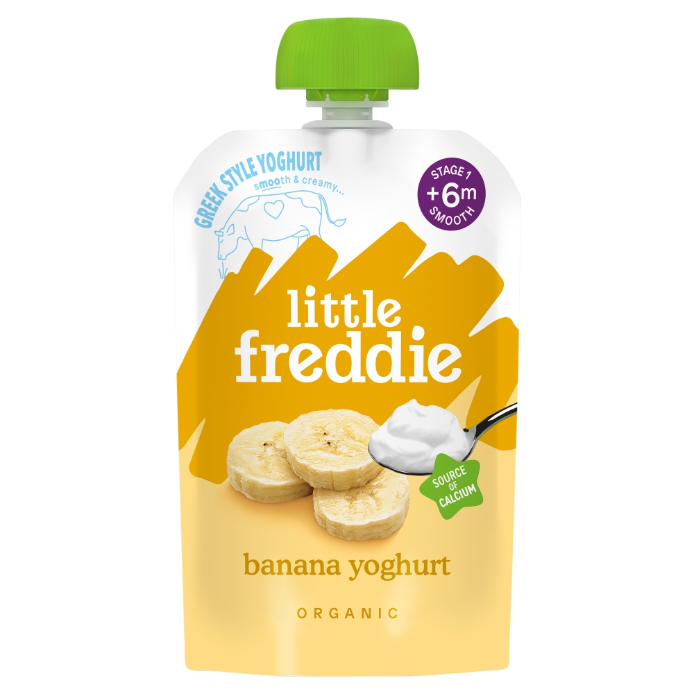 Little Freddie Organic Banana Greek Style Yoghurt Stage 1 +6m Smooth 100g
