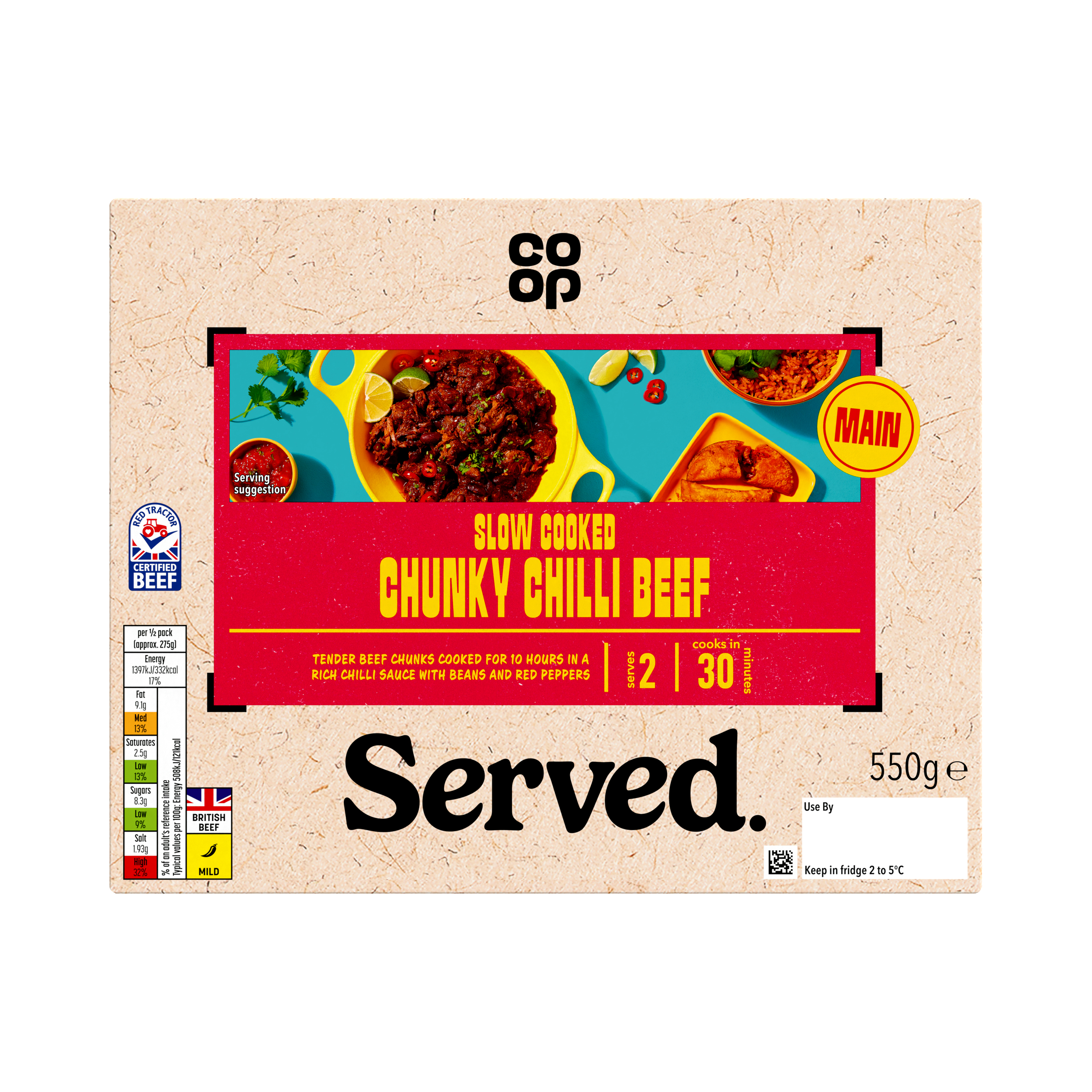 Co-op Chunky Beef Chilli 550g