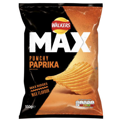 Walkers Max Paprika Crisps 150g