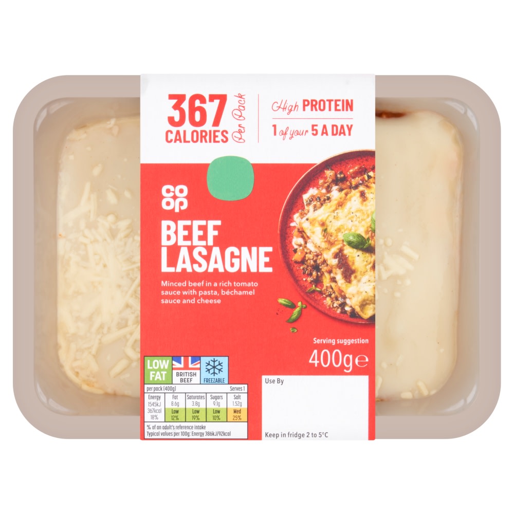 Co-op Low Fat Lasagne 400g