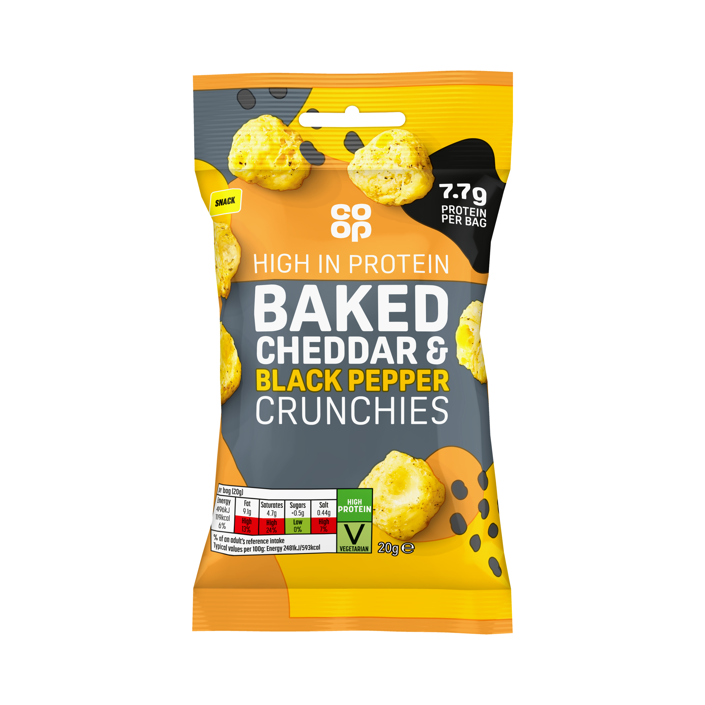 Co-op Baked Cheese Crunches Black Pepper 20g
