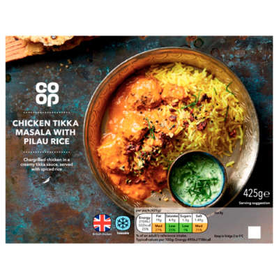 Co-op Chicken Tikka Masala & Pilau Rice 425g