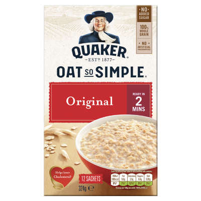 Quaker Oat So Simple 12 Original Sachets 12x27g