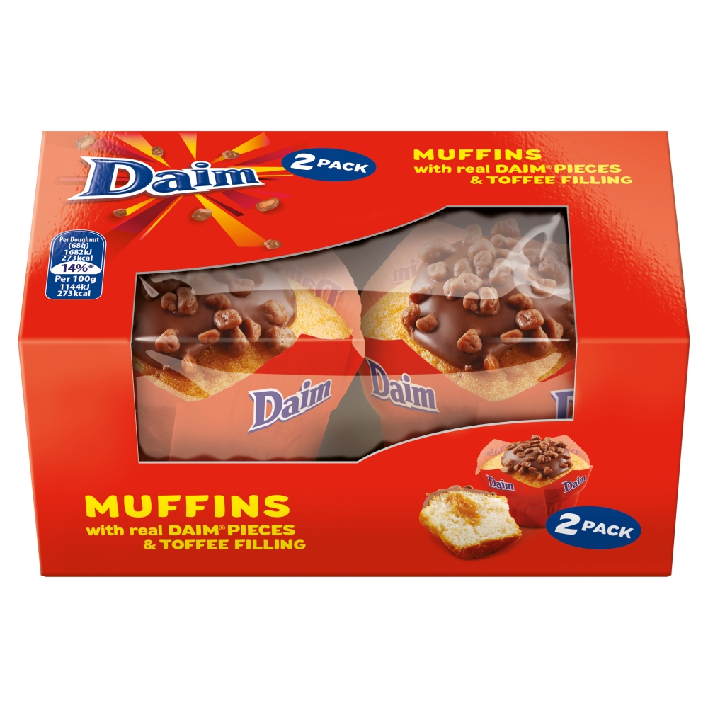 Cadbury Daim Filled Muffin 2Pk   