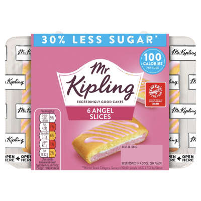 Mr Kipling Angel Slices - Reduced Sugar 6 Pack