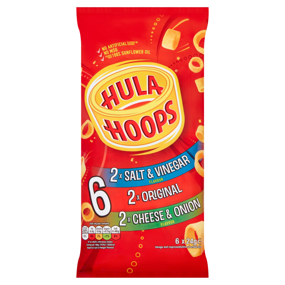 Hula Hoops Variety Multipack Crisps 6x24g