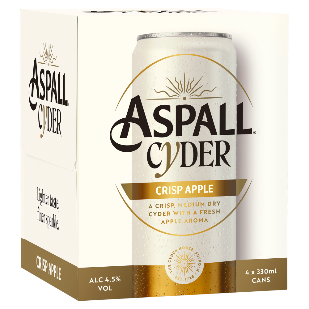 Aspall Crisp Apple Cider Cans 4x330ml       