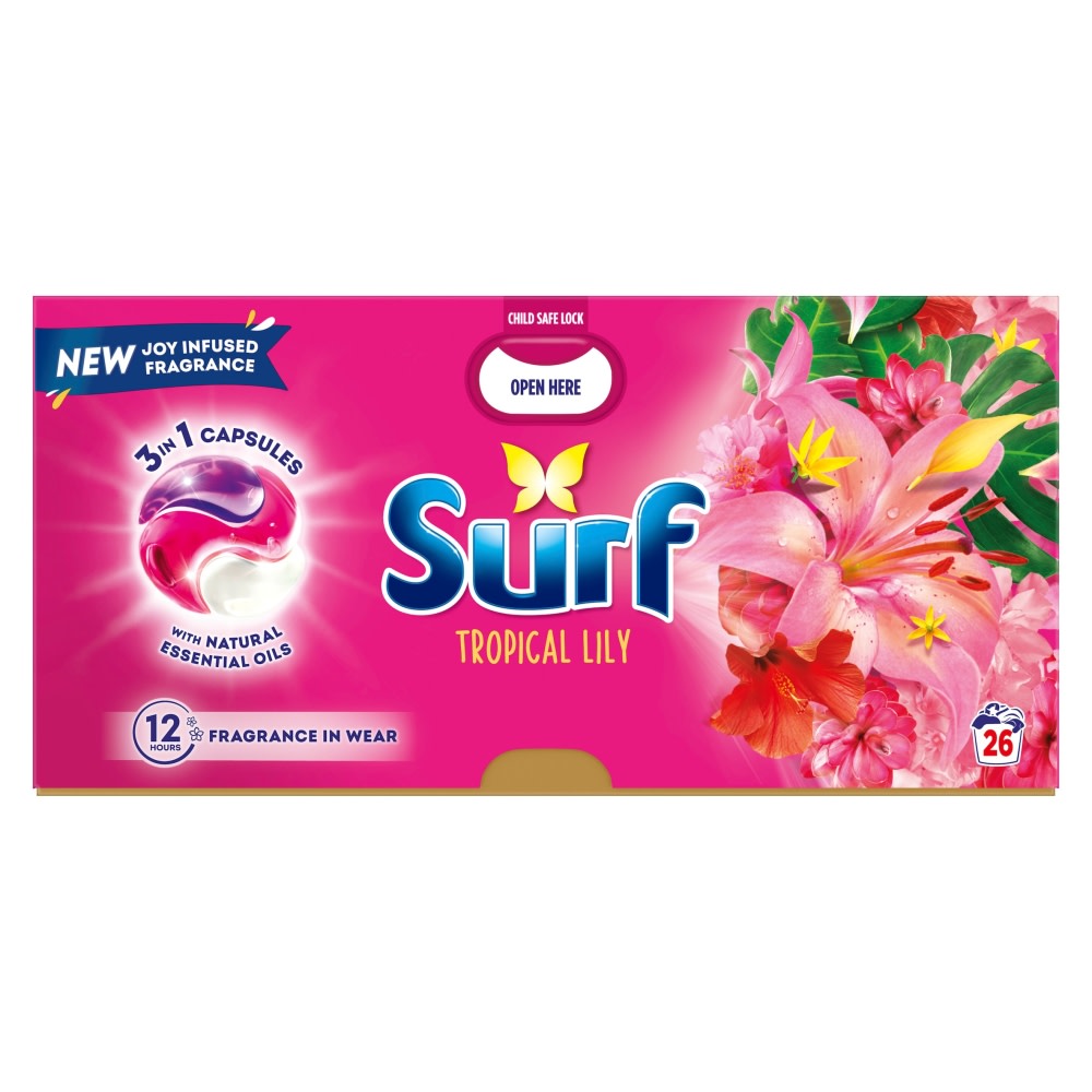 Surf 3 in 1 Tropical Lily Washing Capsules 51 Washes 882g