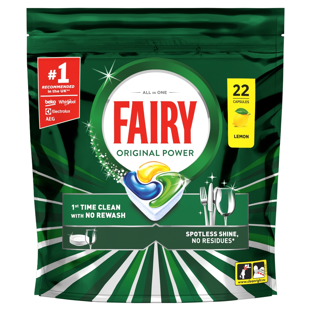 Fairy Original Dishwasher Tablets Lemon 22ct   