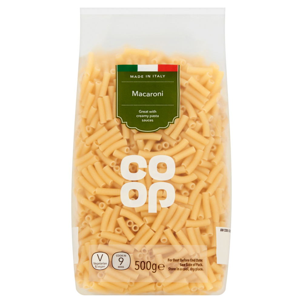 Co-op Macaroni Pasta Tubes 500g - Co-op