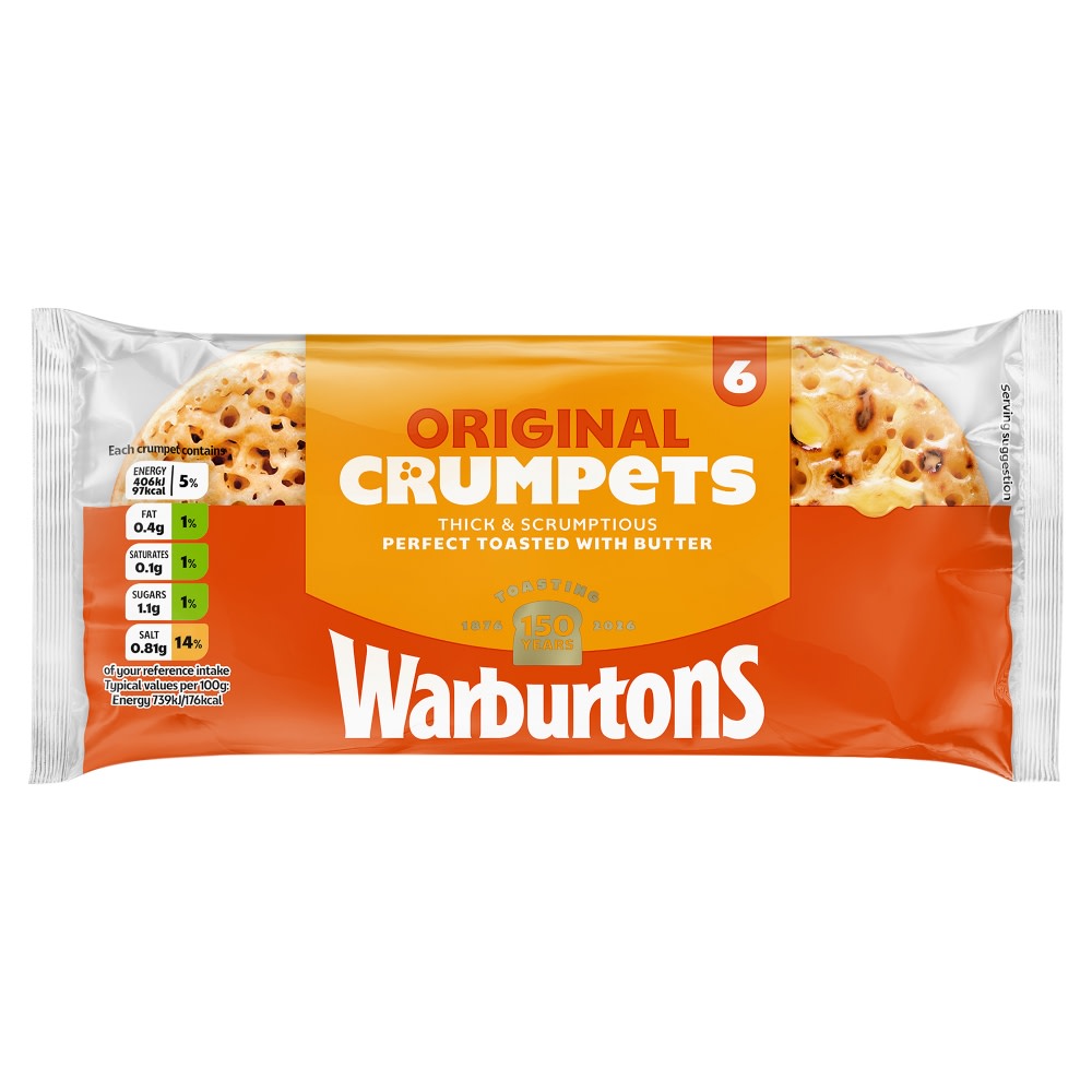 Warburtons Crumpets 6 Pack