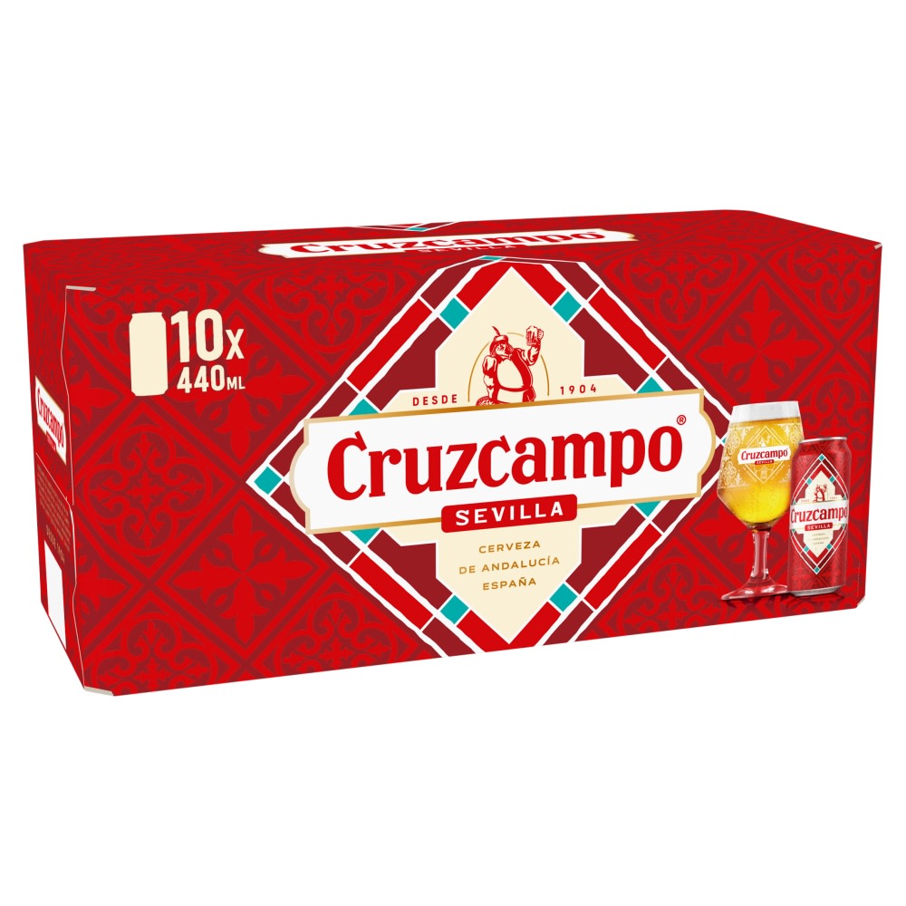 Cruzcampo Sevilla Lager Beer Cans 18x440ml