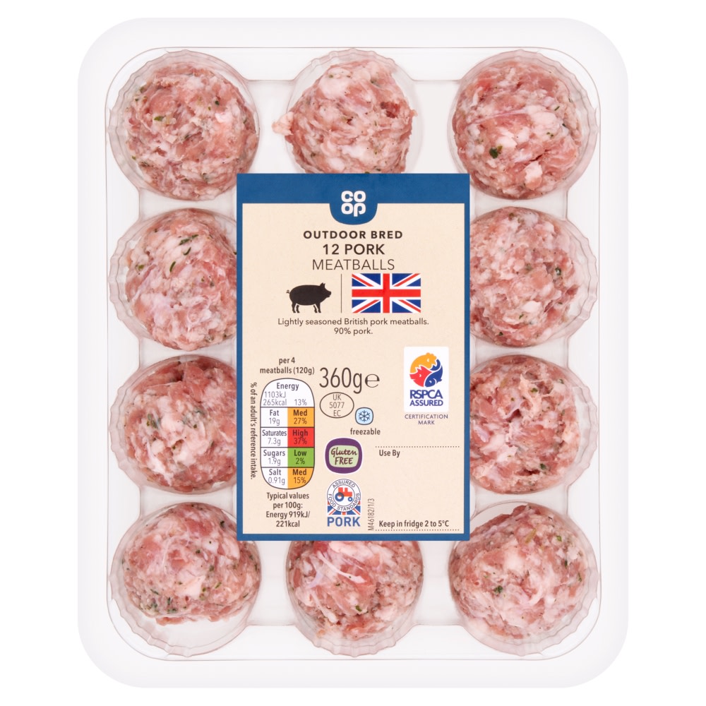 Co-op Pork Meatballs 360g
