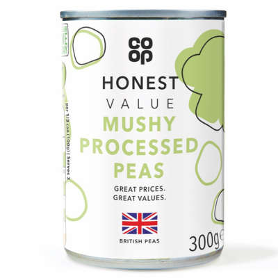 Co-op Honest Value Mushy Processed Peas 300g