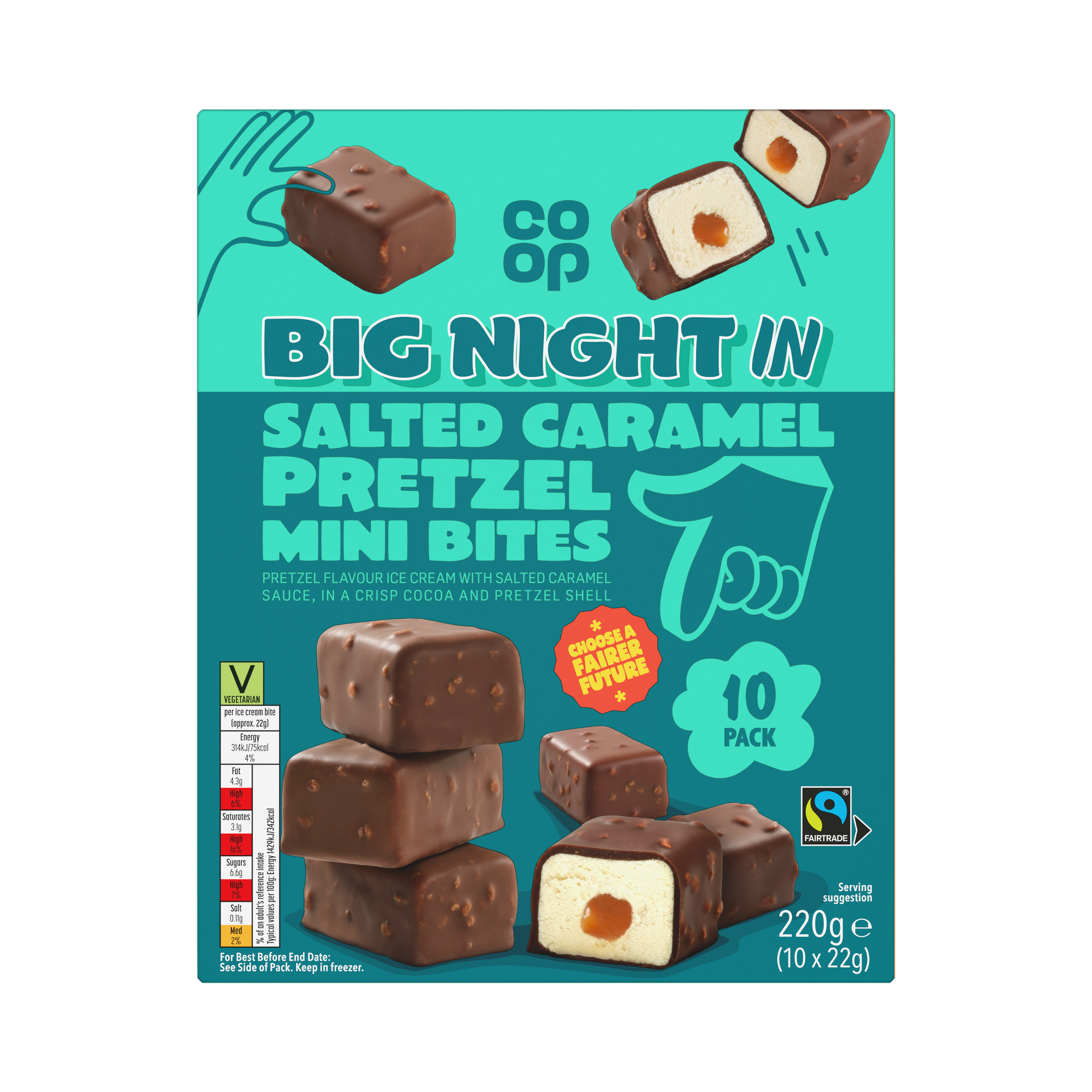Co-op Big Night In Salted Caramel Pretzel Mini Bites 220g