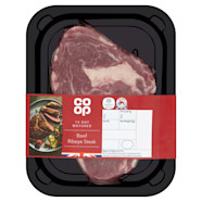Co op British Beef Ribeye Steak 227g Co op