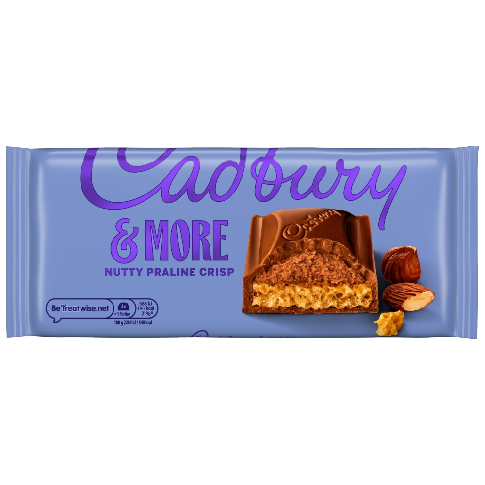 Cadbury Dairy Milk & More Nutty Praline Crisp 200g