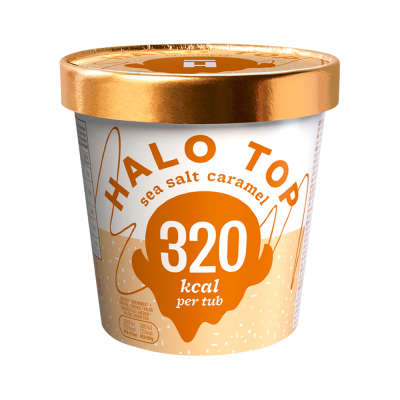 Halo Top Sea Salt Caramel Low Calorie Ice Cream 473ml